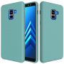 Etui silikonowe Liquid do Samsung Galaxy A8 Plus (2018) - turkusowe