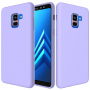 Etui silikonowe Liquid do Samsung Galaxy A8 Plus (2018) - fioletowe