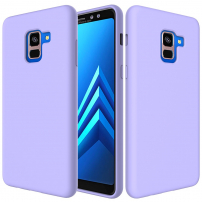 Etui silikonowe Liquid do Samsung Galaxy A8 Plus (2018) - fioletowe