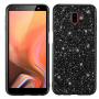 Etui plastikowe z glitterami do Samsung Galaxy J6 Plus - czarne