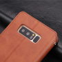 Azns Pokrowiec skórzany flip do Samsung Galaxy Note 8 - brązowy