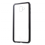Etui z ramką magnetyczną i szkłem hartowanym do Samsung Galaxy J6 Plus - czarne