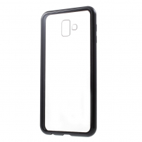 Etui z ramką magnetyczną i szkłem hartowanym do Samsung Galaxy J6 Plus - czarne
