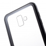 Etui z ramką magnetyczną i szkłem hartowanym do Samsung Galaxy J6 Plus - czarne