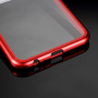 Etui z ramką magnetyczną i szkłem hartowanym do Samsung Galaxy J6 Plus - czerwone