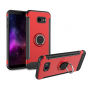 Etui z teksturą szlifowaną i uchwytem do Samsung Galaxy J4 Plus - czerwone