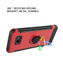 Etui z teksturą szlifowaną i uchwytem do Samsung Galaxy J4 Plus - czerwone