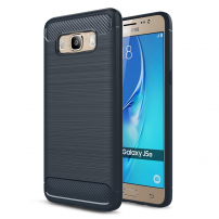 Etui silikonowe z teksturą szlifowaną do Samsung Galaxy J5 (2016) - ciemnoniebieskie