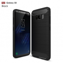 Etui plastikowe z teksturą szlifowaną do Samsung Galaxy S8 - czarne