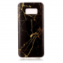 Etui plastikowe marmur do Samsung Galaxy S8 - złoto-czarne