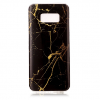 Etui plastikowe marmur do Samsung Galaxy S8 - złoto-czarne