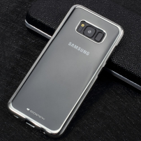 Goospery etui przezroczyste z ramką do Samsung Galaxy S8 Plus - srebrne