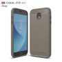Etui plastikowe z teksturą szlifowaną do Samsung Galaxy J5 (2017) - szare