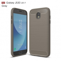 Etui plastikowe z teksturą szlifowaną do Samsung Galaxy J5 (2017) - szare
