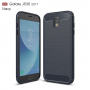 Etui plastikowe z teksturą szlifowaną do Samsung Galaxy J5 (2017) - ciemnoniebieskie