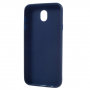 Etui plastikowe Frosted matowe do Samsung Galaxy J7 (2017) - ciemnoniebieskie