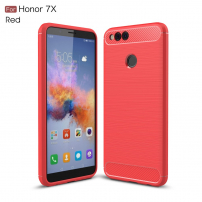 Etui odporne z teksturą szlifowaną do Honor 7X - czerwone