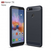 Etui odporne z teksturą szlifowaną do Honor 7X - ciemnoniebieskie