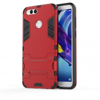 Super odporne etui ze stojakiem do Honor 7X - czerwone