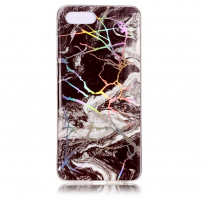 Etui plastikowe marmur do Honor 7S - czarne