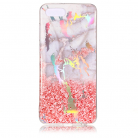 Etui plastikowe marmur do Honor 7S - szaro-różowe