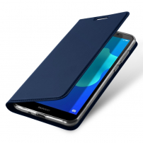 Dux Ducis Skin Pro pokrowiec skórzany flip do Honor 7S - ciemnoniebieski