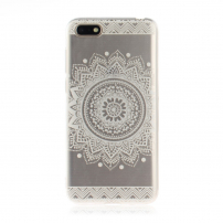 Etui plastikowe biała mandala do Honor 7S - przezroczyste