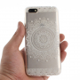 Etui plastikowe biała mandala do Honor 7S - przezroczyste