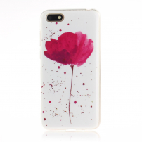 Etui plastikowe mak polny do Honor 7S - czerwone