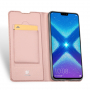 Dux Ducis Skin Pro pokrowiec skórzany flip do Honor 8X - różowo-złoty