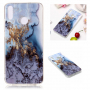 Etui plastikowe marmur do Honor 8X - niebieskie