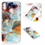 Etui plastikowe marmur do Honor 8X - turkusowe