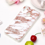 Etui plastikowe marmur do Honor 8X - biało-złote