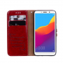 Enkay Pokrowiec skórzany flip do Honor 7S - czerwony