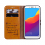 Enkay Pokrowiec skórzany flip do Honor 7S - brązowy