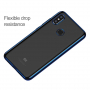 Baseus Shining etui przezroczyste z ramką do Xiaomi Mi 8 - niebieskie