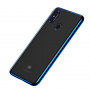 Baseus Shining etui przezroczyste z ramką do Xiaomi Mi 8 - niebieskie