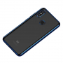 Baseus Shining etui przezroczyste z ramką do Xiaomi Mi 8 - niebieskie