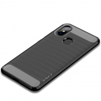 Ipaky etui plastikowe z teksturą szlifowaną do Xiaomi Mi 8 - czarne