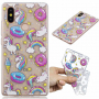 Etui plastikowe jednorożce i donuty do Xiaomi Mi 8 - przezroczyste