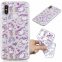 Etui plastikowe jednorożce do Xiaomi Mi 8 - przezroczyste