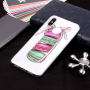 Etui plastikowe makaroniki do Xiaomi Mi 8 - przezroczyste