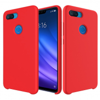 Etui silikonowe Liquid do Xiaomi Mi 8 Lite - czerwone