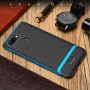 Ipaky etui z teksturą włókien karbonowych do Xiaomi Redmi 6 - niebiesko-czarne