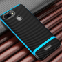 Ipaky etui z teksturą włókien karbonowych do Xiaomi Redmi 6 - niebiesko-czarne