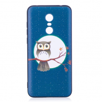 Pokrowiec ochronny sowa z pełnią do Xiaomi Redmi Note 5 - niebieski