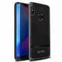 Etui z teksturą szlifowaną i skórzaną do Xiaomi Mi A2 Lite - czarne