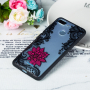 Etui ochronne mały czerwony kwiat do Xiaomi Redmi 6 - niebieskie