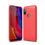 Etui ochronne z teksturą szlifowaną do Xiaomi Redmi Note 6 Pro - czerwone