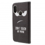Pokrowiec flip Don't touch my phone do Xiaomi Redmi Note 6 Pro - czarny